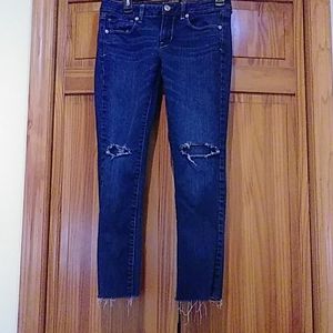 Distressed Skinny Stretch Jeans American Eagle